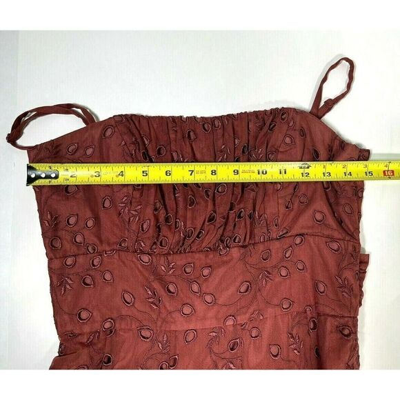 Coast Romantic Eyelet Dress A-Line Size 6 Embroidery Tulle Spaghetti Strap - Picture 5 of 12